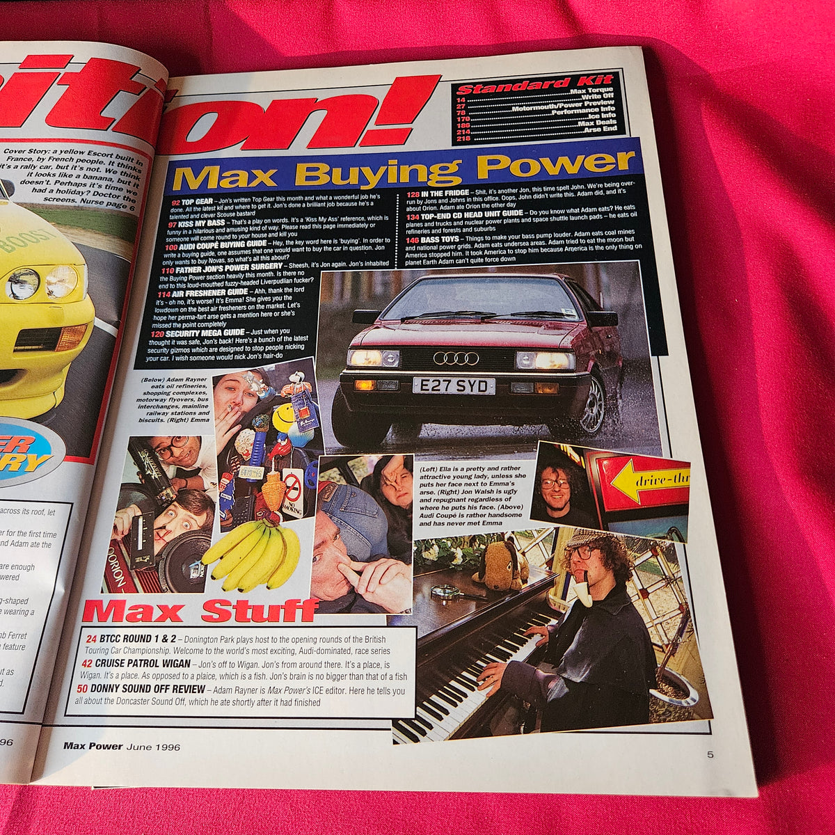 Max Power Magazine June 1996 Ford Escort Cosworth Golf VR6 Cavalier Corrado SKU 1487