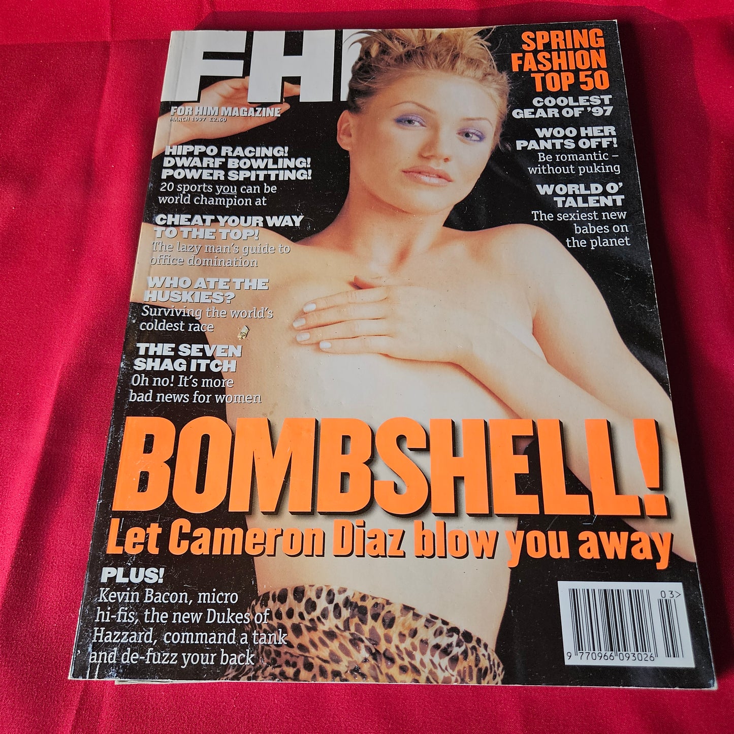 FHM Magazine March 1997 Issue 86 Cameron Diaz Kevin Bacon Spring Fashion SKU 1490