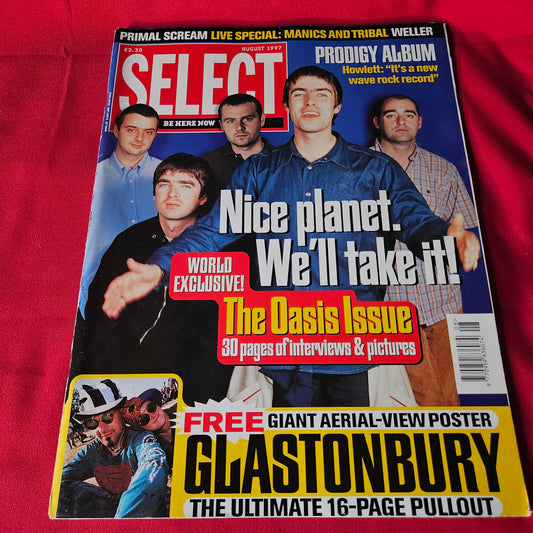 Select Magazine August 1997 Oasis Noel Liam Gallagher Prodigy Glastonbury SKU 1494