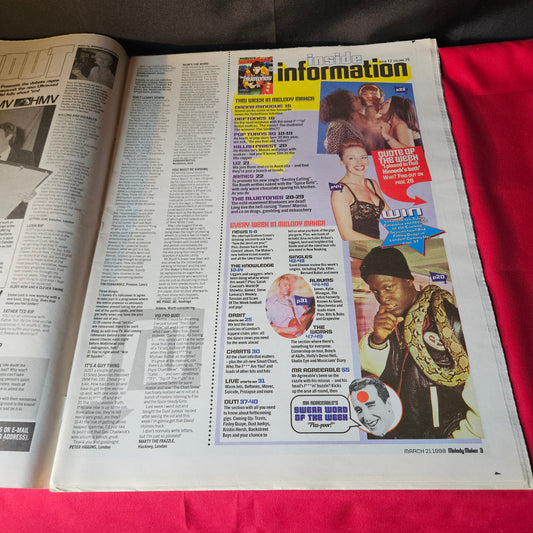 Melody Maker Magazine 21 March 1998 Bluetones Radiohead Garbage Cornershop U2 NP003