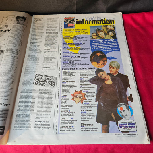 Melody Maker Magazine 7 March 1998 Oasis Suede Stereophonics Ash Foo Fighters NP003