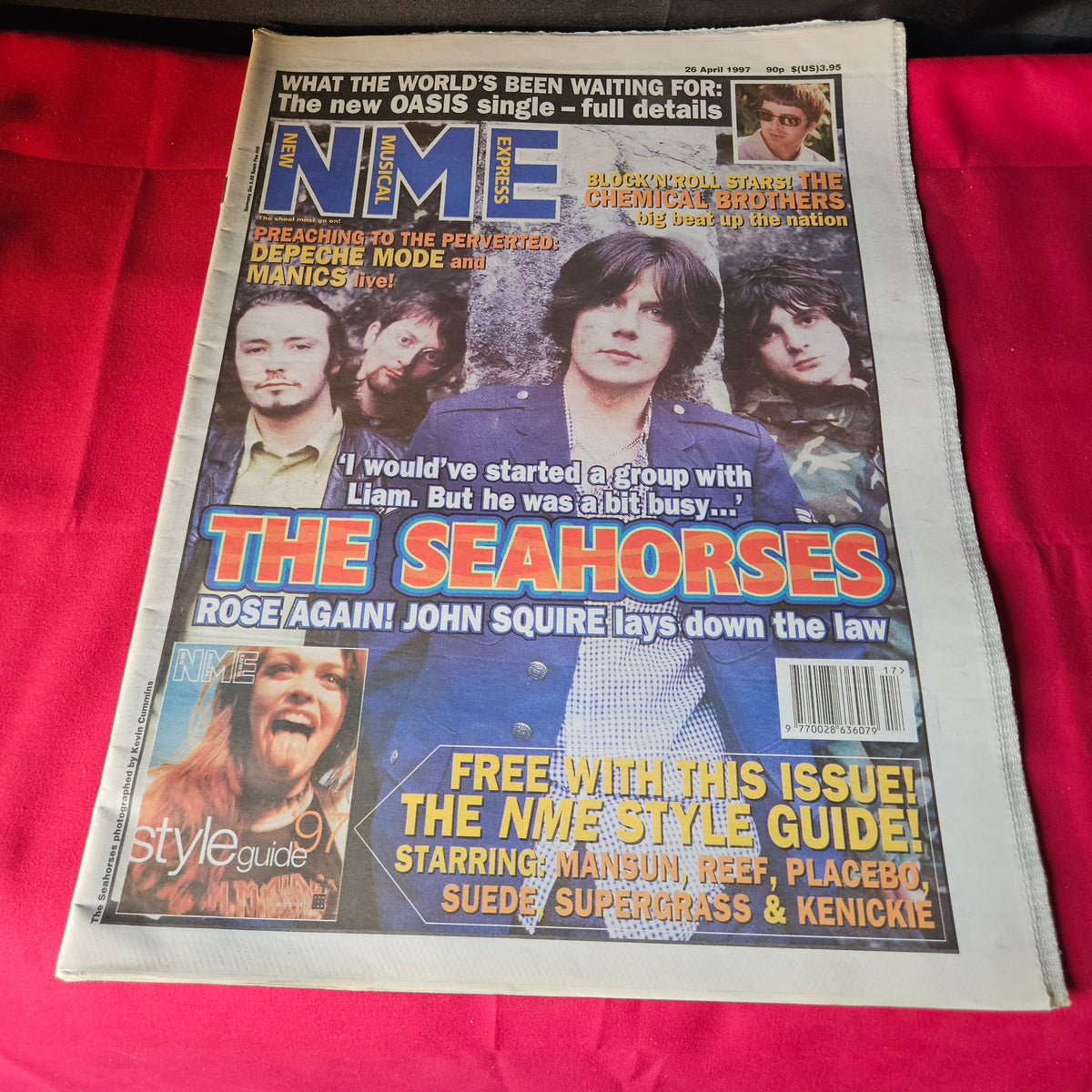 NME Magazine 26 April 1997 The Seahorses John Squire Oasis Chemical Brothers Depeche Mode NP005