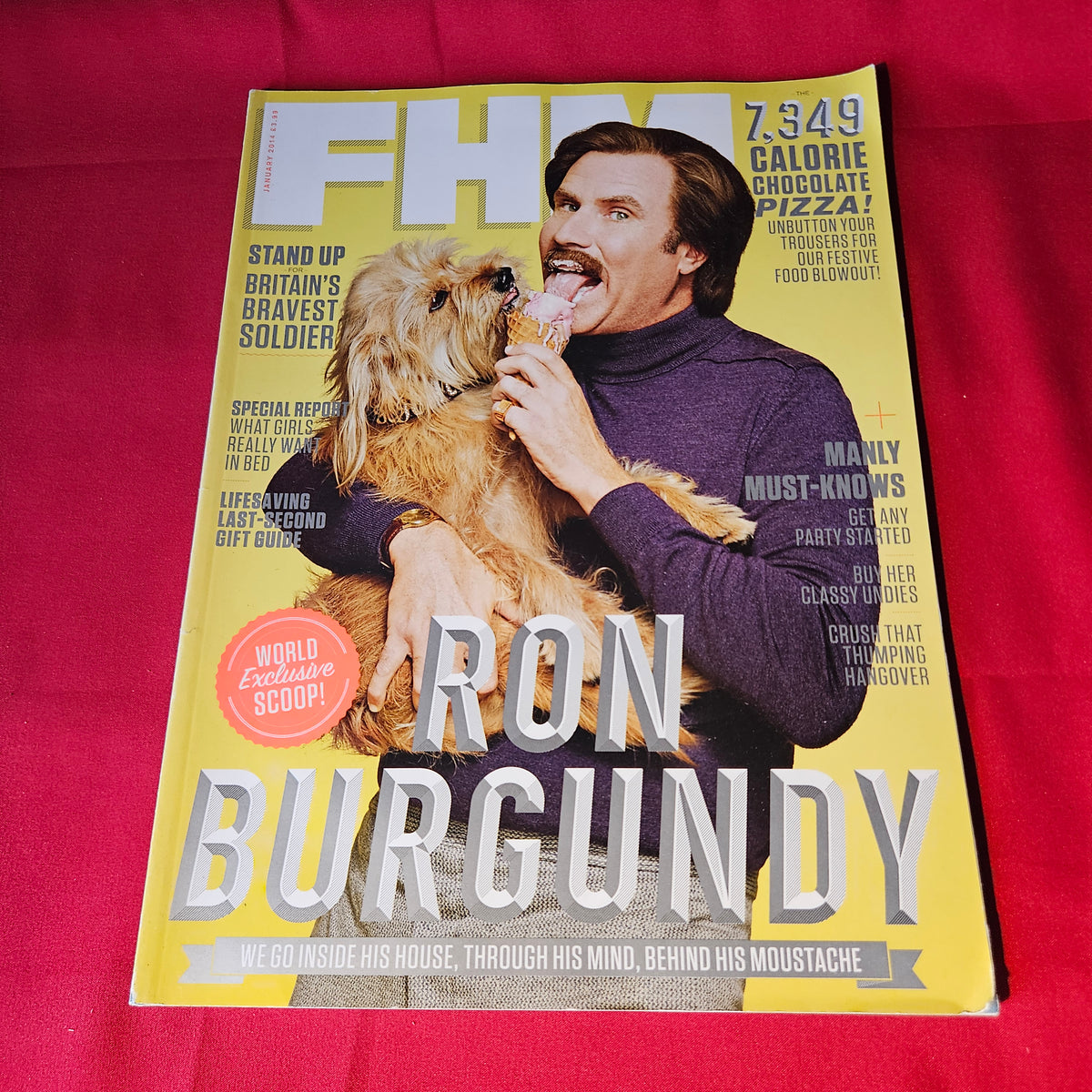 FHM Magazine January 2014 Charlotte FHM Girlfriend Ron Burgundy #289 SKU 1496