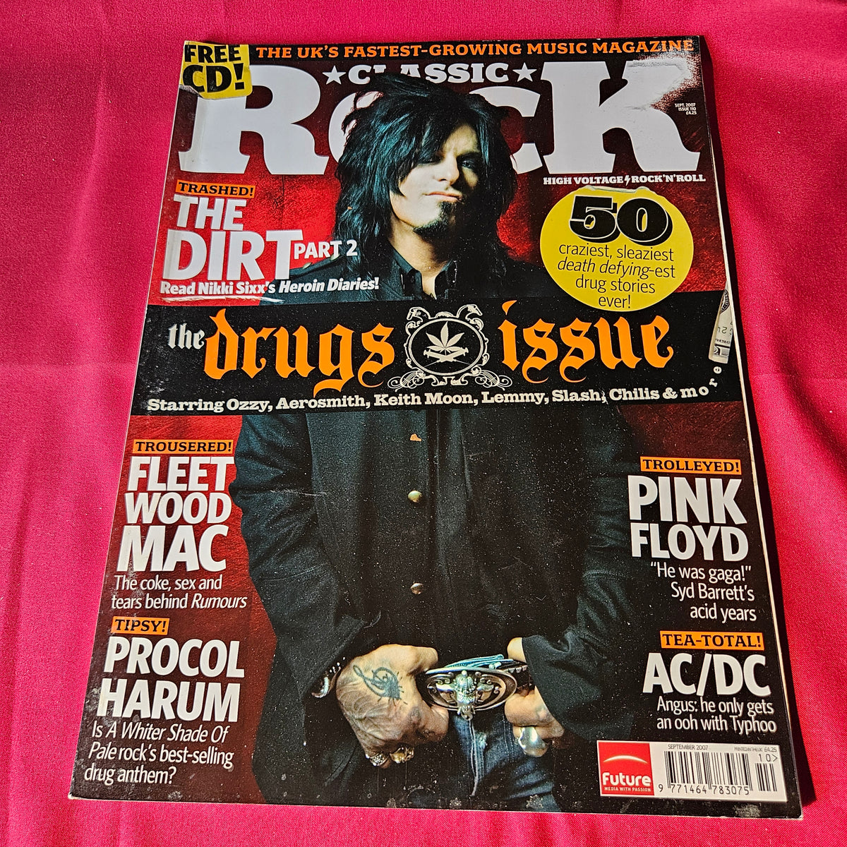 Classic Rock Magazine September 2007 Nikki Sixx Motley Crue Pink Floyd AC/DC (1498)