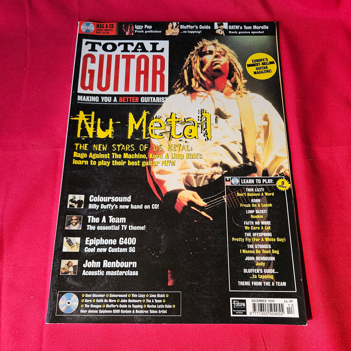 Total Guitar December 1999 Issue 64 Nu Metal Korn Limp Bizkit RATM (1499)