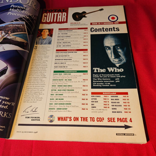 Total Guitar Magazine December 1996 Issue 25 The Who Pete Townshend Guitar Magazine (1499)