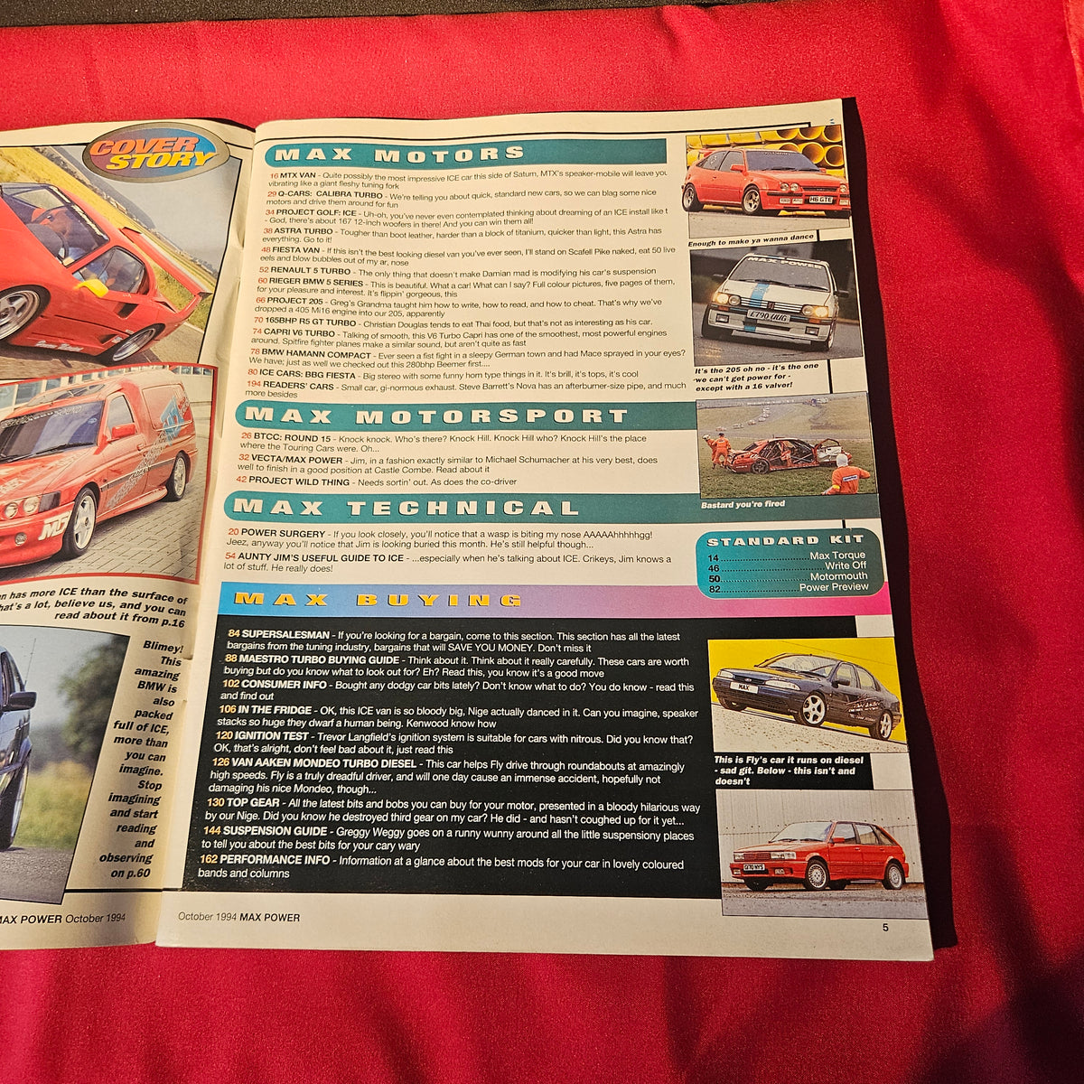 Max Power Magazine October 1994 Ferrari F40 Astra GTE BMW Tuning Cars (1500)