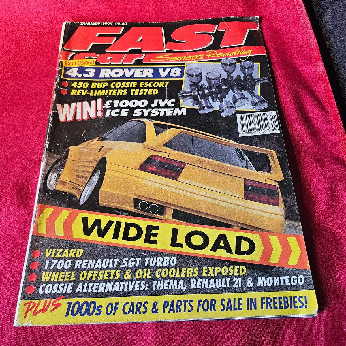 Fast Car Magazine January 1995 Calibra Escort Cossie Renault 5 Rover V8 (1503)