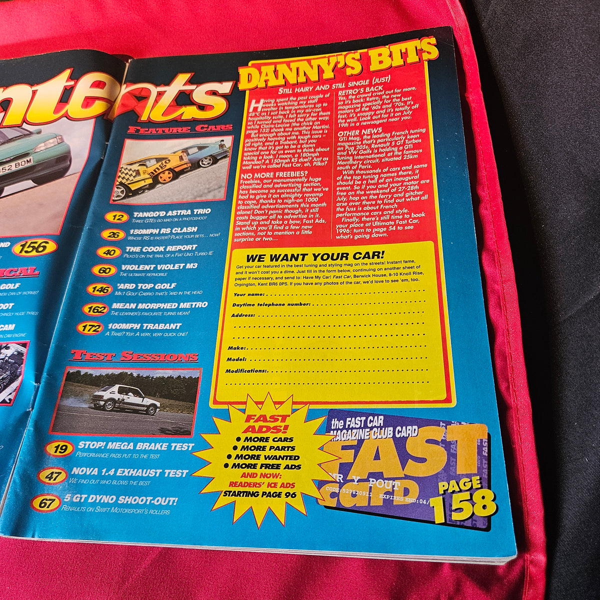 Fast Car Magazine July 1996 180mph Ford Mondeo Renault 5 GT Turbo RS (1503)