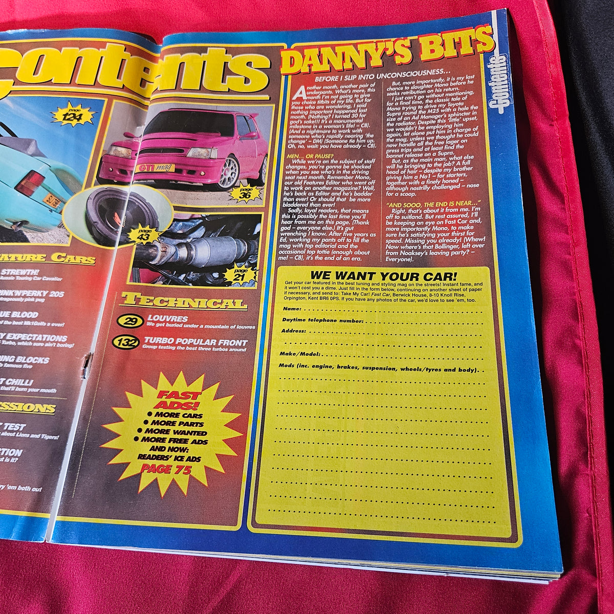 Fast Car Magazine September 1996 Mint Sauce Escort Cavalier Peugeot 205 Golf (1503)