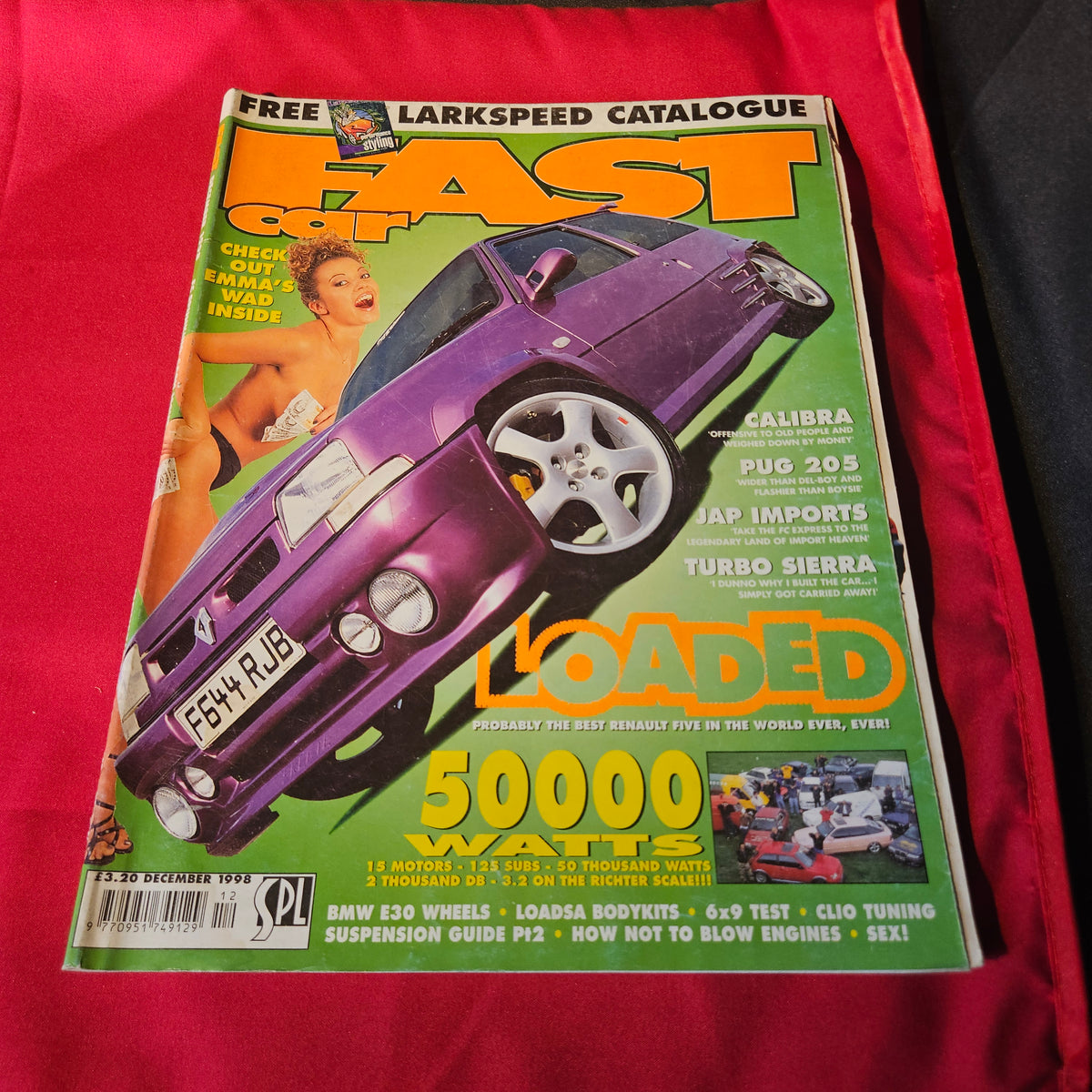 Fast Car Magazine December 1998 Renault 5 Calibra Peugeot 205 Sierra Corrado (1503)