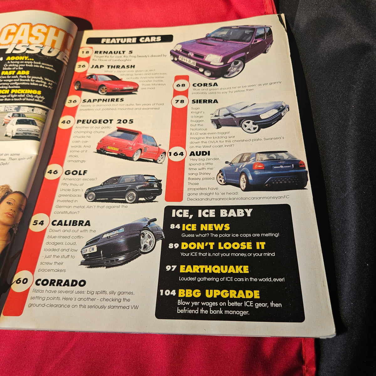 Fast Car Magazine December 1998 Renault 5 Calibra Peugeot 205 Sierra Corrado (1503)