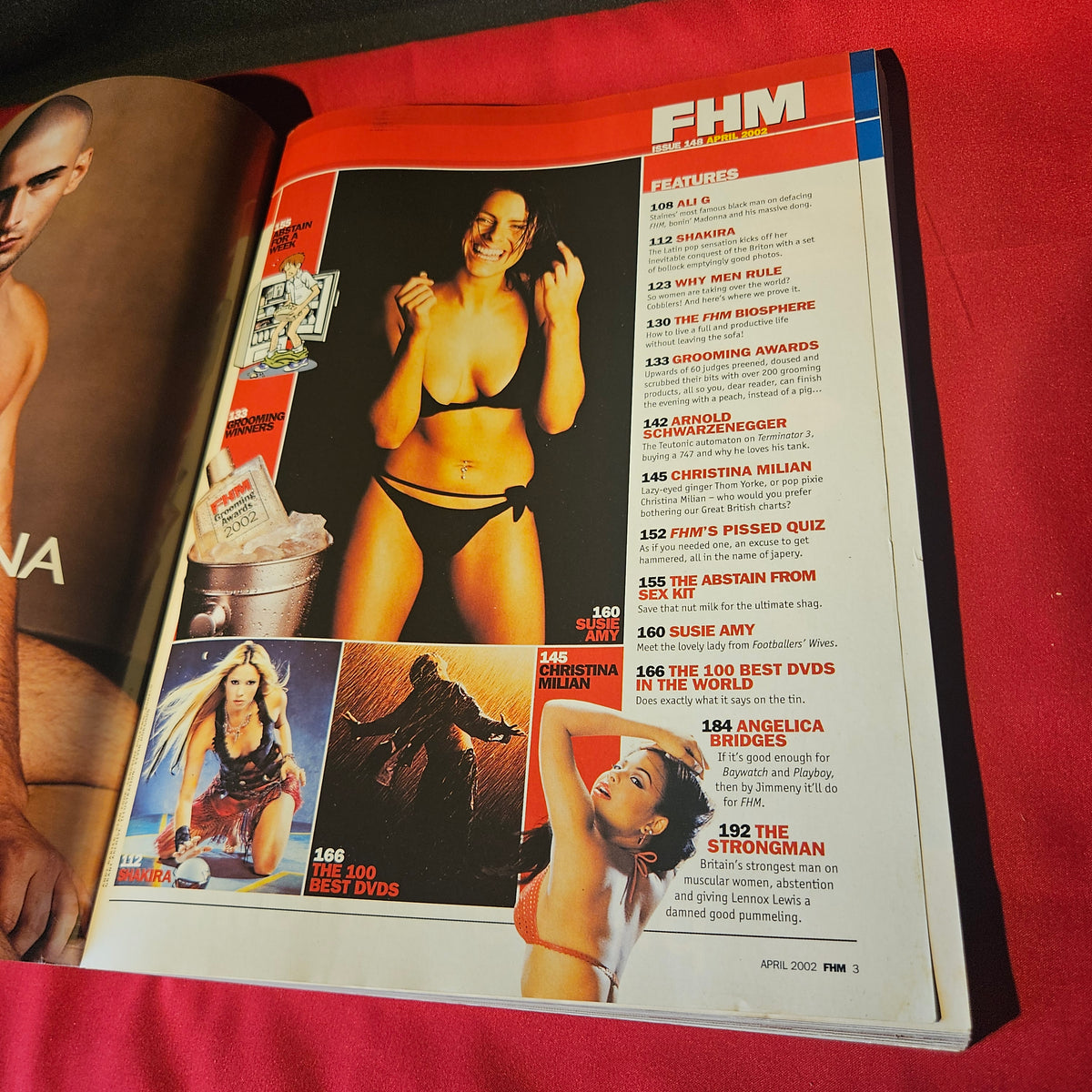 FHM Magazine April 2002 Shakira Susie Amy Angelica Bridges Schwarzenegger (1503)