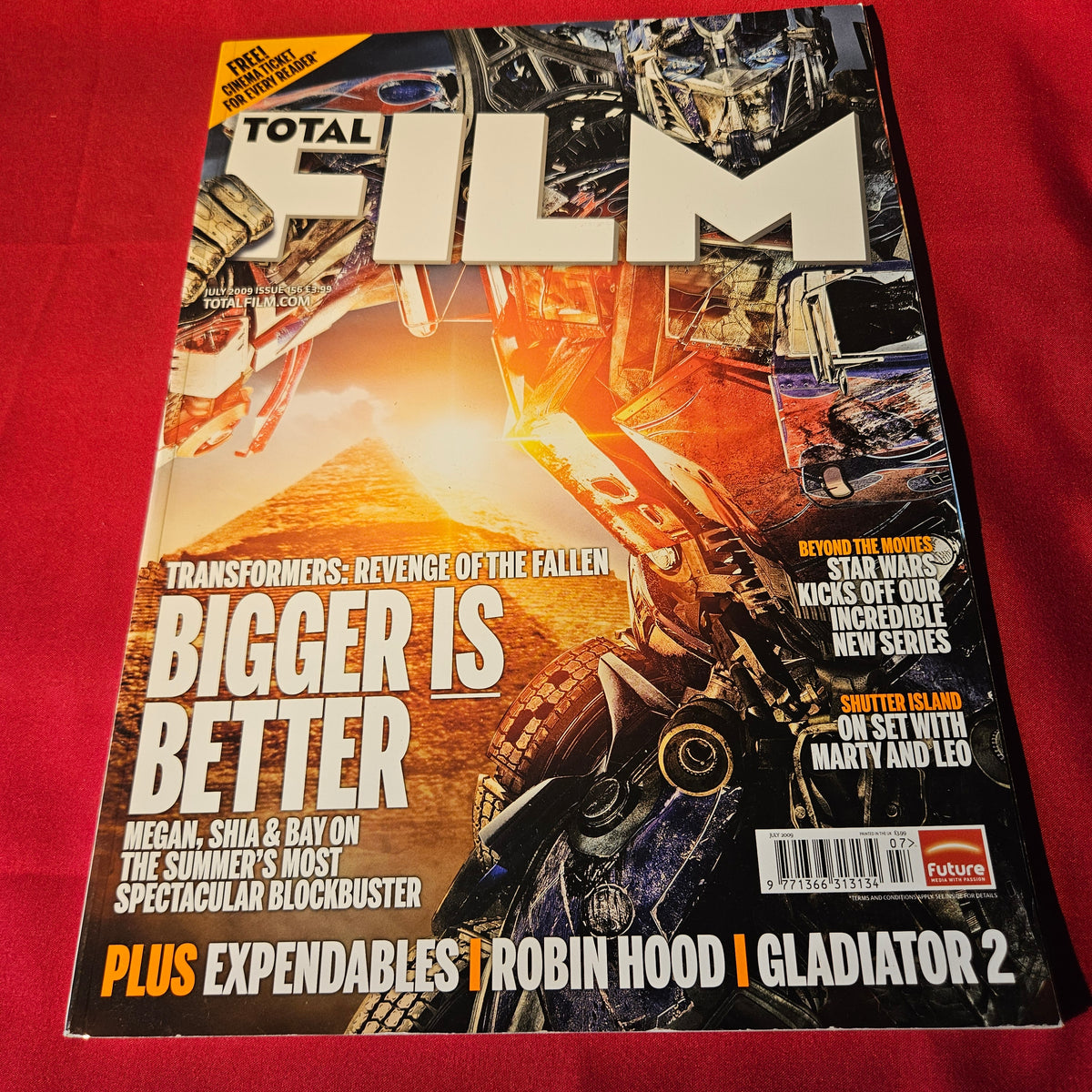 Total Film Magazine July 2009 #156 Transformers Revenge Fallen Megan Fox Shia LaBeouf (1505)