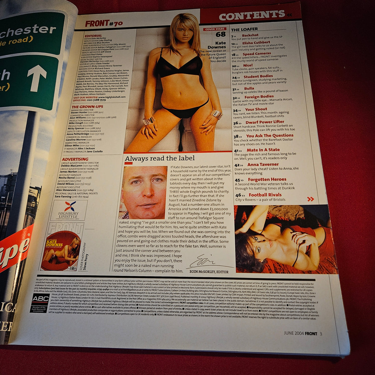 Front Magazine June 2004 Issue 70 Kate Downes Leilani Manuela Arcuri (1506)