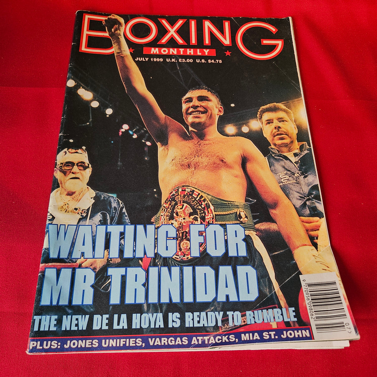 Boxing Monthly Magazine July 1999 Oscar De La Hoya Roy Jones Jr SKU 1508