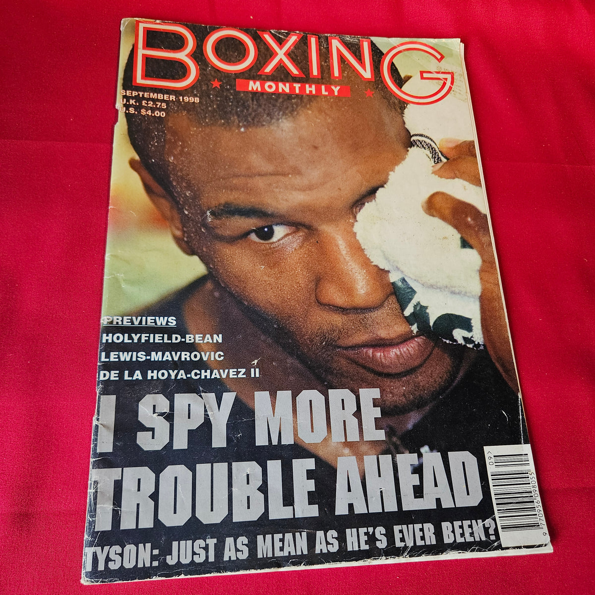 Boxing Monthly Magazine September 1998 Mike Tyson De La Hoya Lennox Lewis SKU 1508