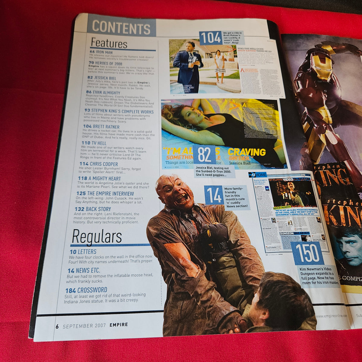 Empire Magazine September 2007 Issue 219 Iron Man Dark Knight Indiana Jones SKU 1508