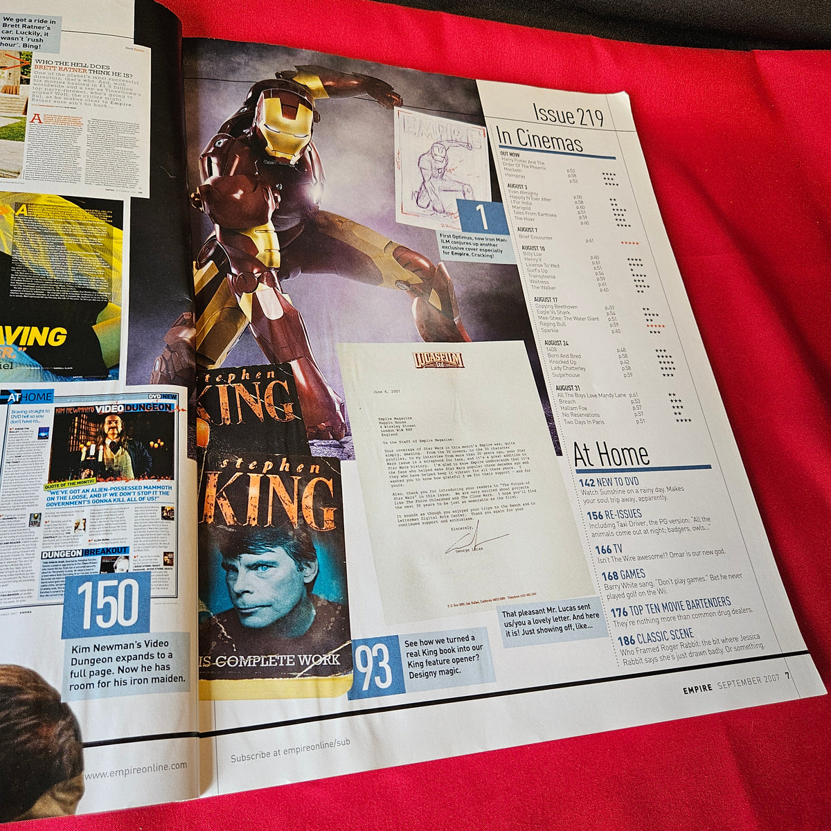 Empire Magazine September 2007 Issue 219 Iron Man Dark Knight Indiana Jones SKU 1508