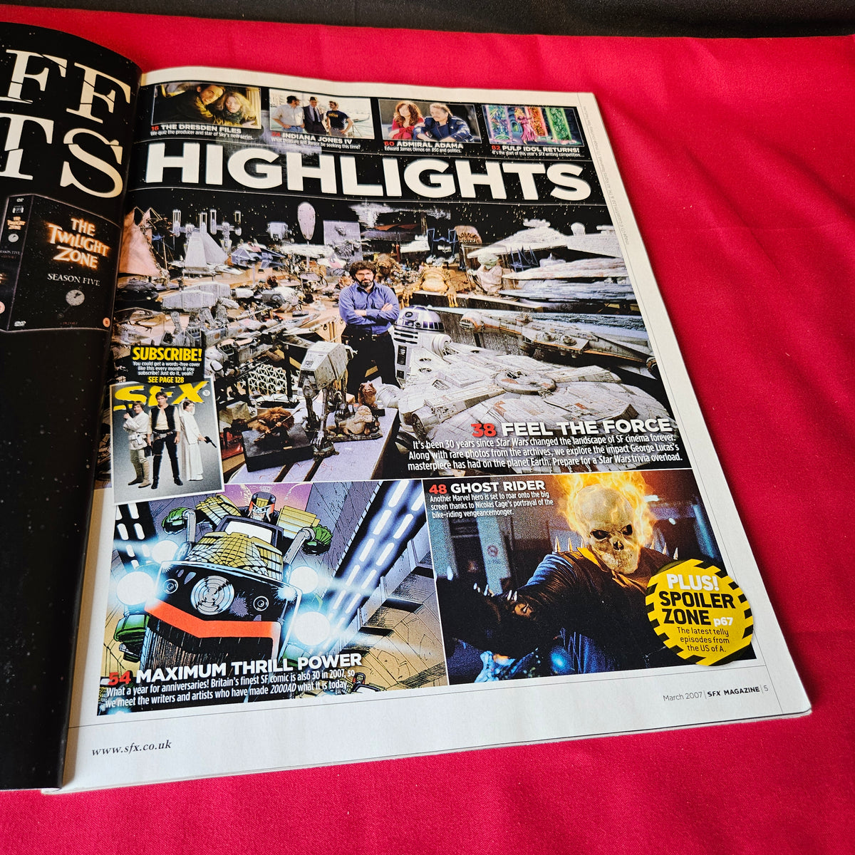 SFX Magazine March 2007 Star Wars 30th Anniversary Ghost Rider Battlestar SKU 1508