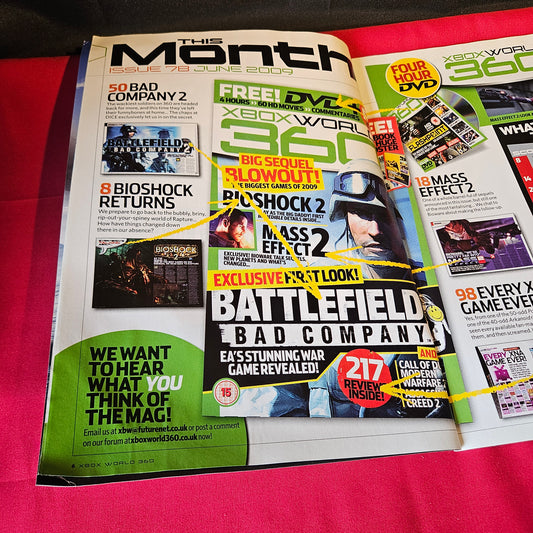 Xbox World 360 Magazine Issue 78 June 2009 Battlefield Bad Company 2 SKU 1509