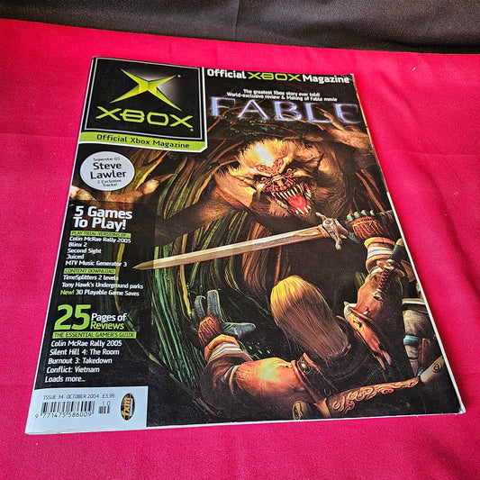 Official Xbox Magazine UK Issue 34 October 2004 Fable Halo 2 Burnout 3 SKU 1509
