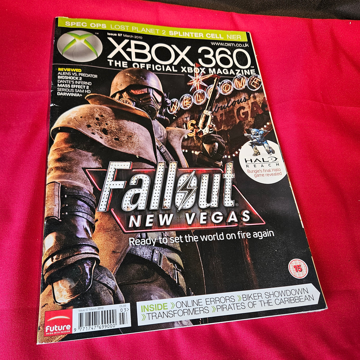 Official Xbox 360 Magazine March 2010 Issue 57 Fallout New Vegas Halo Reach SKU 1509