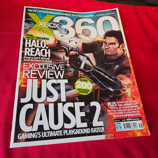 Xbox 360 Magazine Issue 56 February 2010 Just Cause 2 Halo Reach BioShock 2 SKU 1509