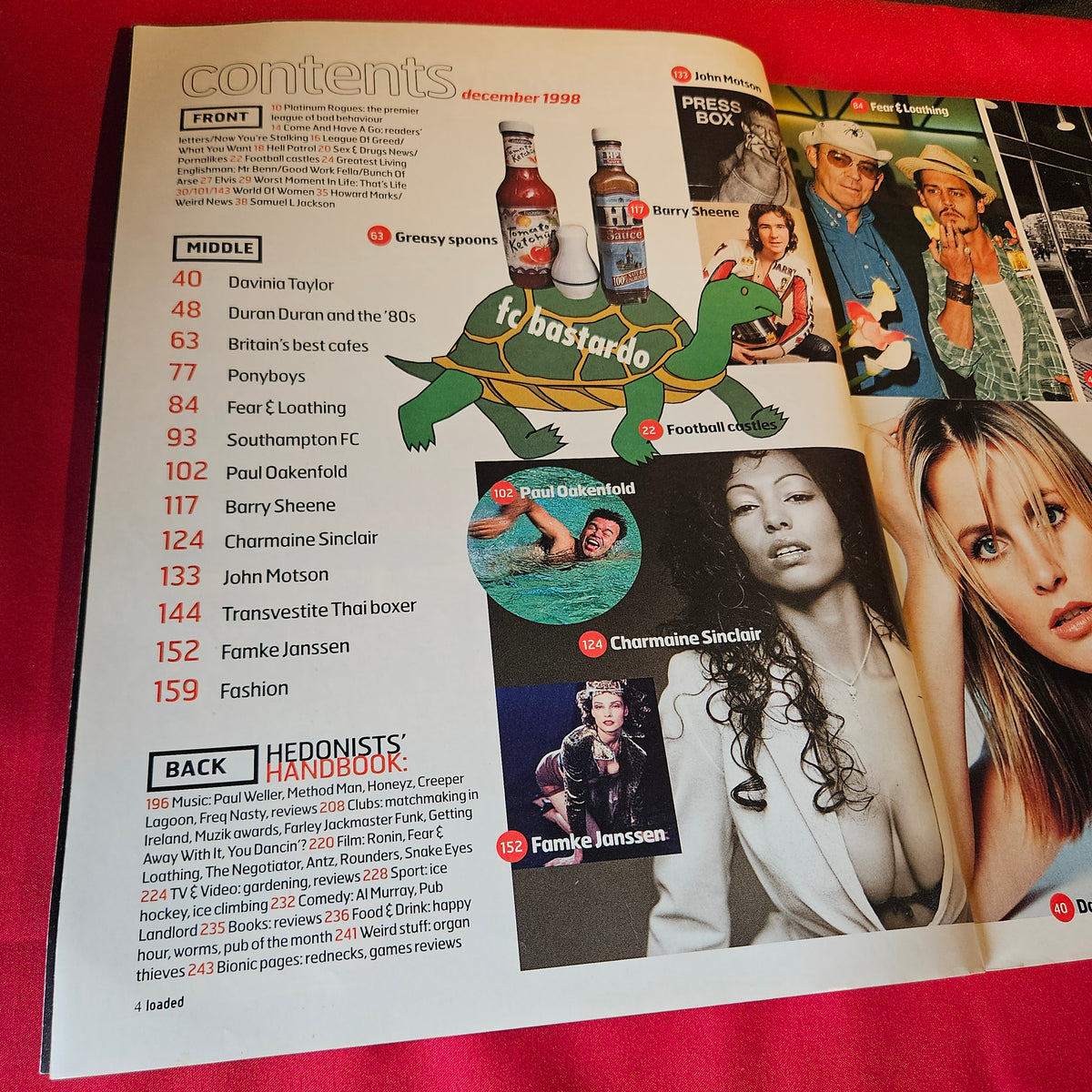 Loaded Magazine December 1998 Davinia Taylor Famke Janssen Duran Duran Paul Oakenfold SKU 1510