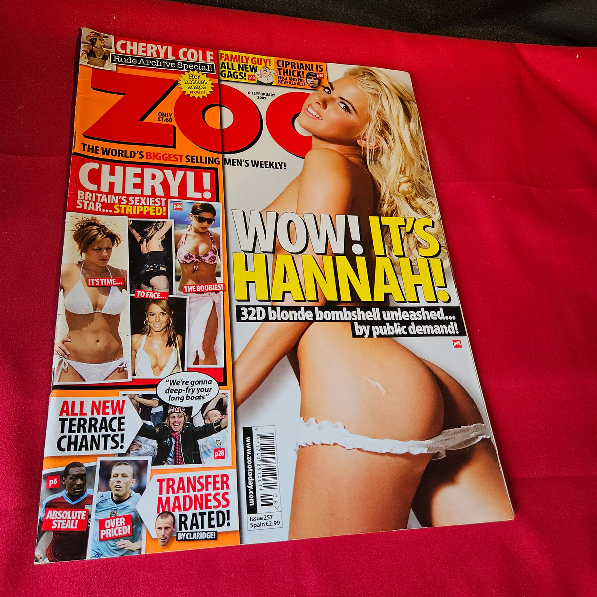 Zoo Magazine 6-12 February 2009 Issue 257 Hannah Owens Cheryl Cole SKU 1512