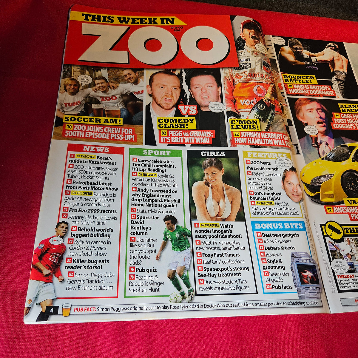 Zoo Magazine 10-16 October 2008 Megan Fox Gemma Atkinson Imogen Thomas SKU 1512