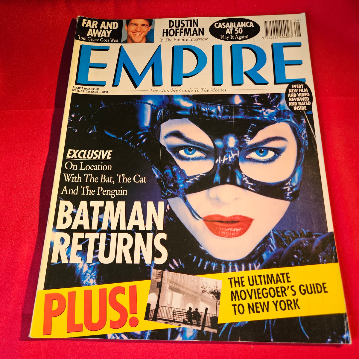 Empire Magazine August 1992 Batman Returns Tom Cruise Dustin Hoffman Casablanca SKU 1514
