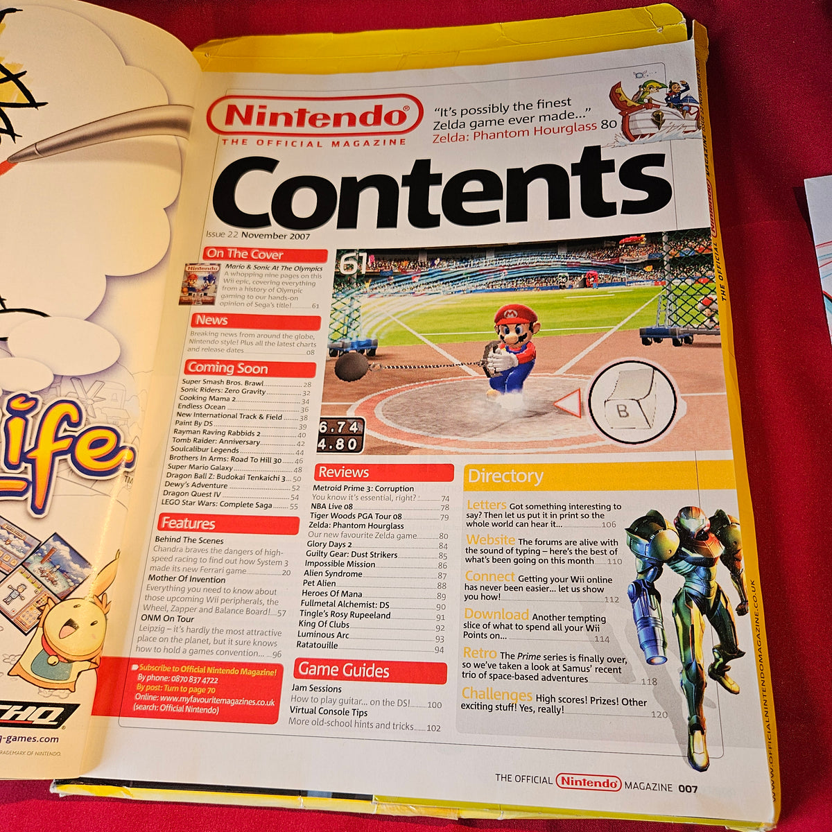 Official Nintendo Magazine Issue 22 November 2007 Mario Sonic Zelda SKU 1516