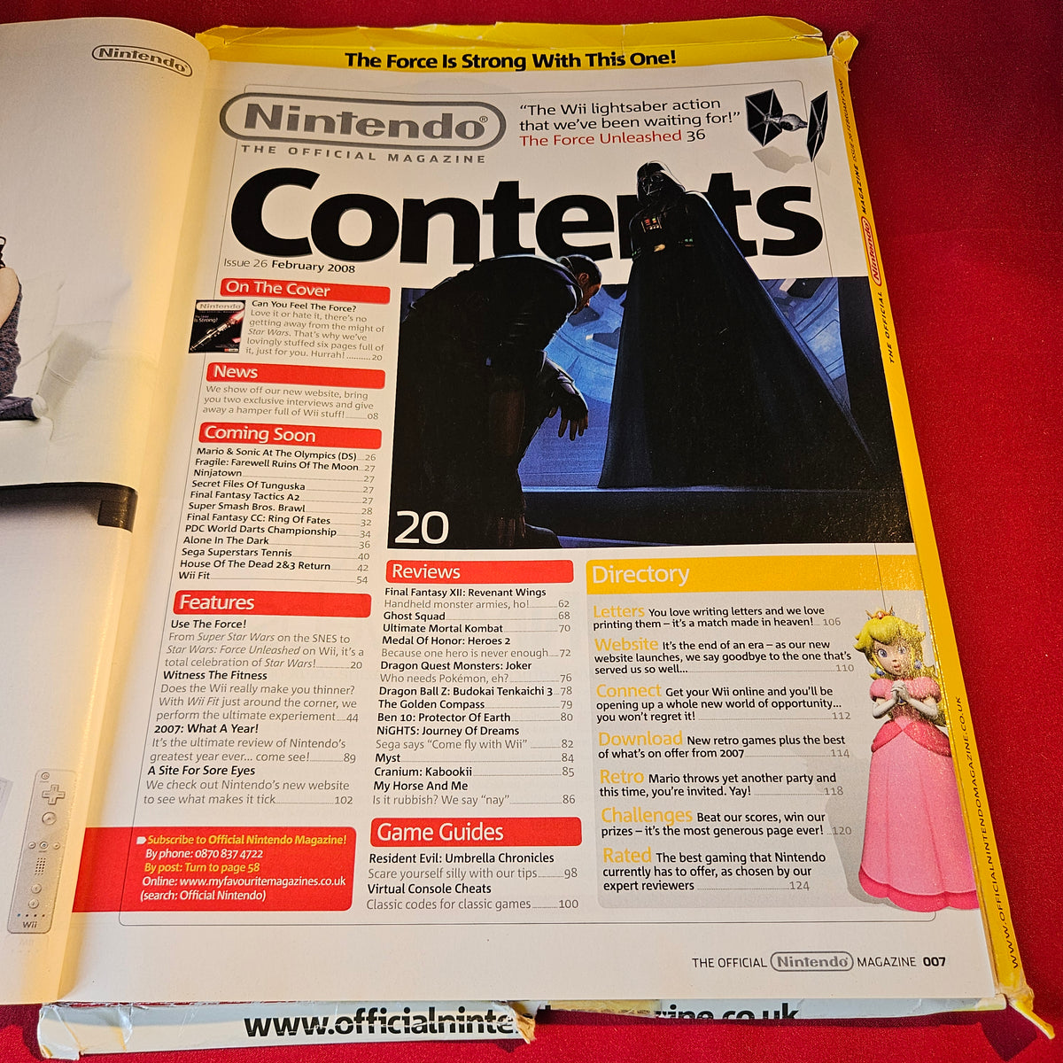 Official Nintendo Magazine Issue 26 February 2008 Star Wars Force Unleashed Wii SKU 1516