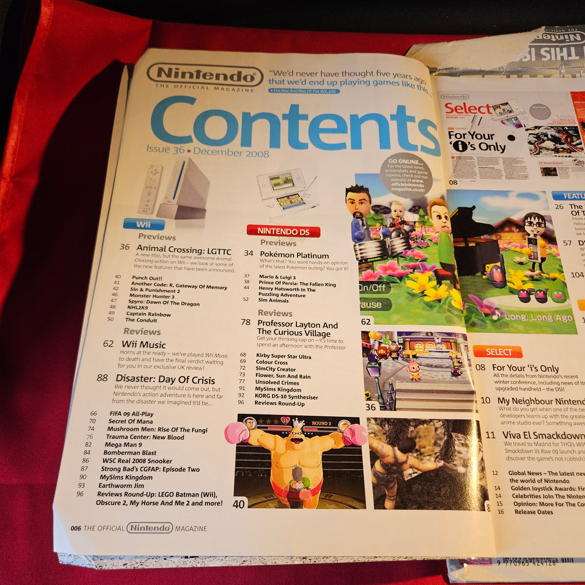 Official Nintendo Magazine December 2008 Issue 36 Professor Layton Curious Village SKU 1516