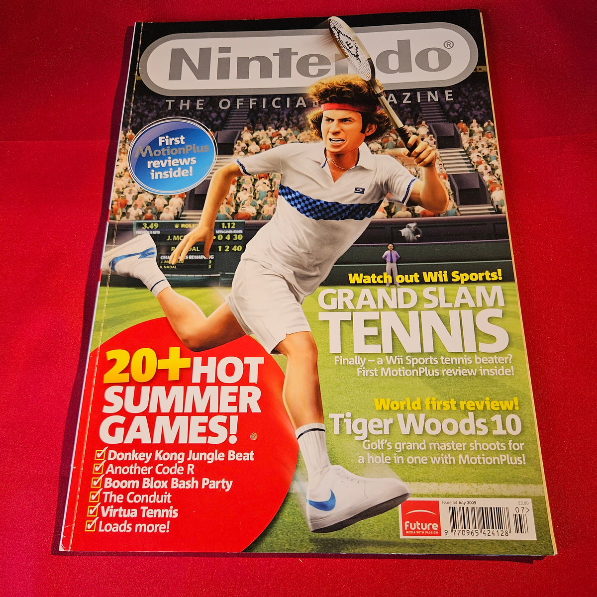Official Nintendo Magazine July 2009 Issue 44 Grand Slam Tennis Tiger Woods 10 SKU 1516