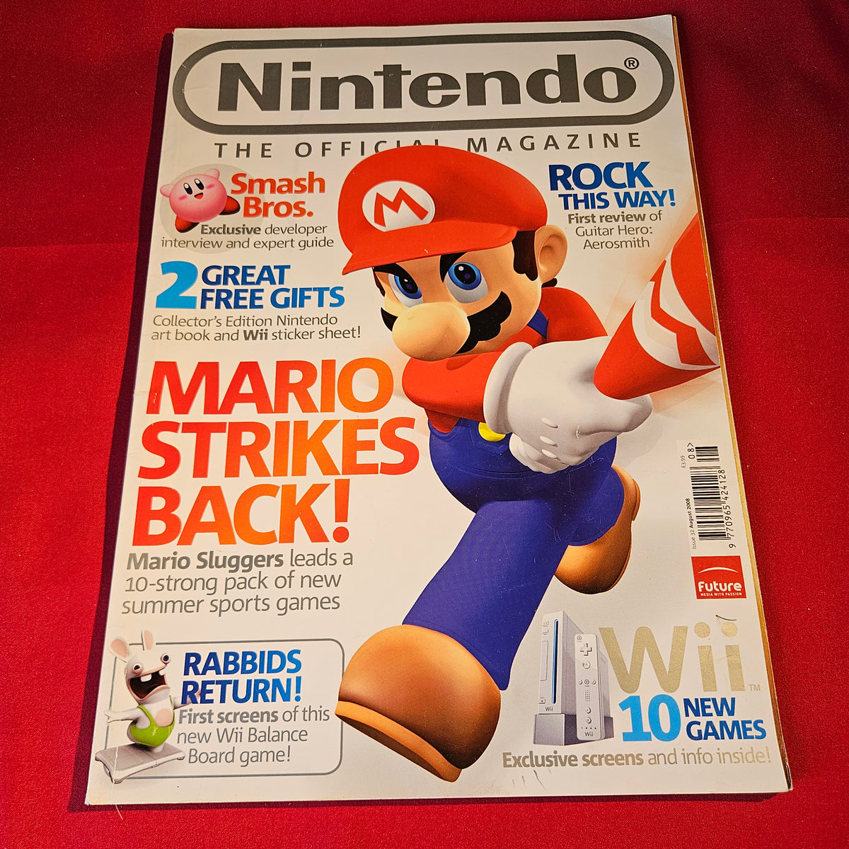 Official Nintendo Magazine August 2008 Issue 32 Mario Super Sluggers Smash Bros SKU 1516