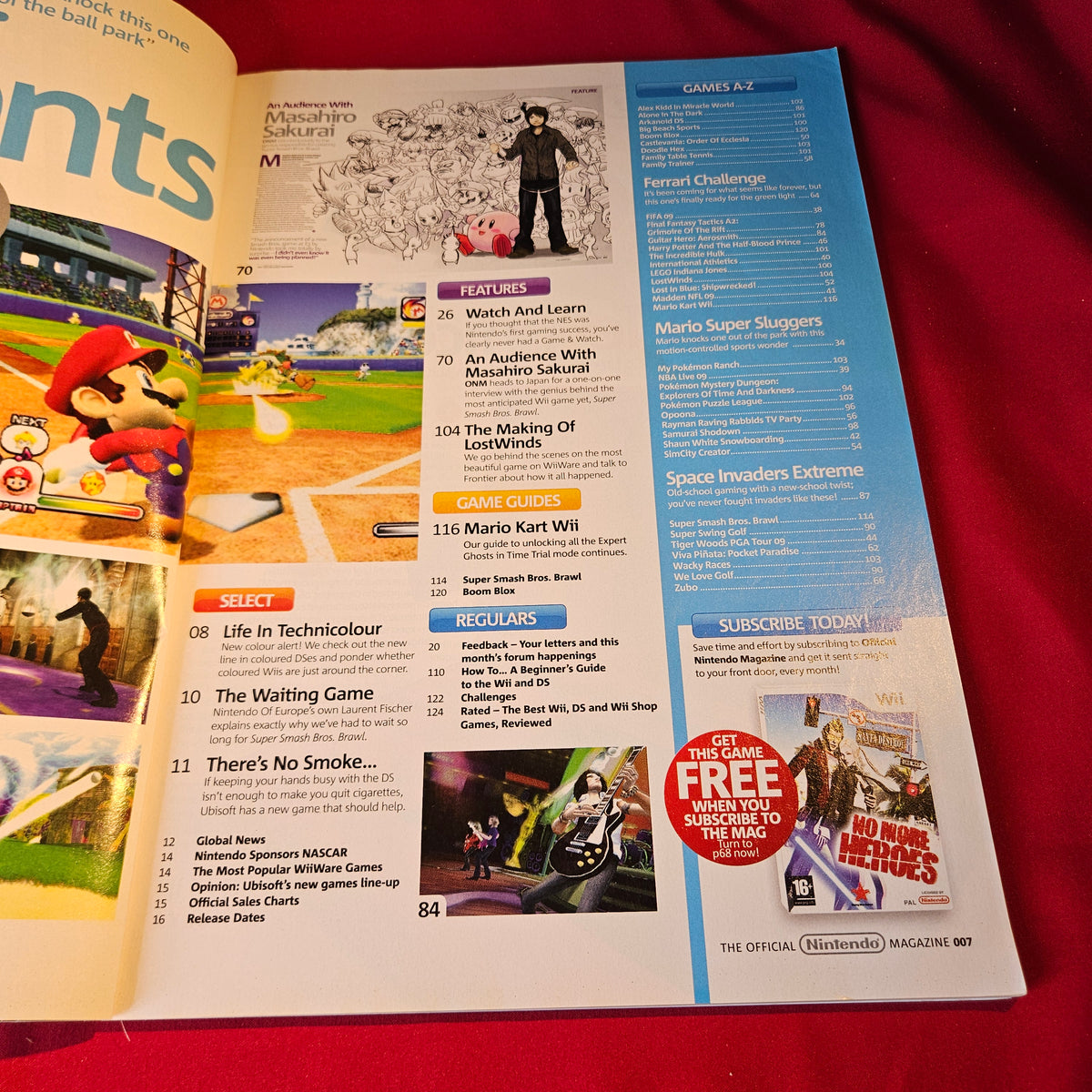 Official Nintendo Magazine August 2008 Issue 32 Mario Super Sluggers Smash Bros SKU 1516