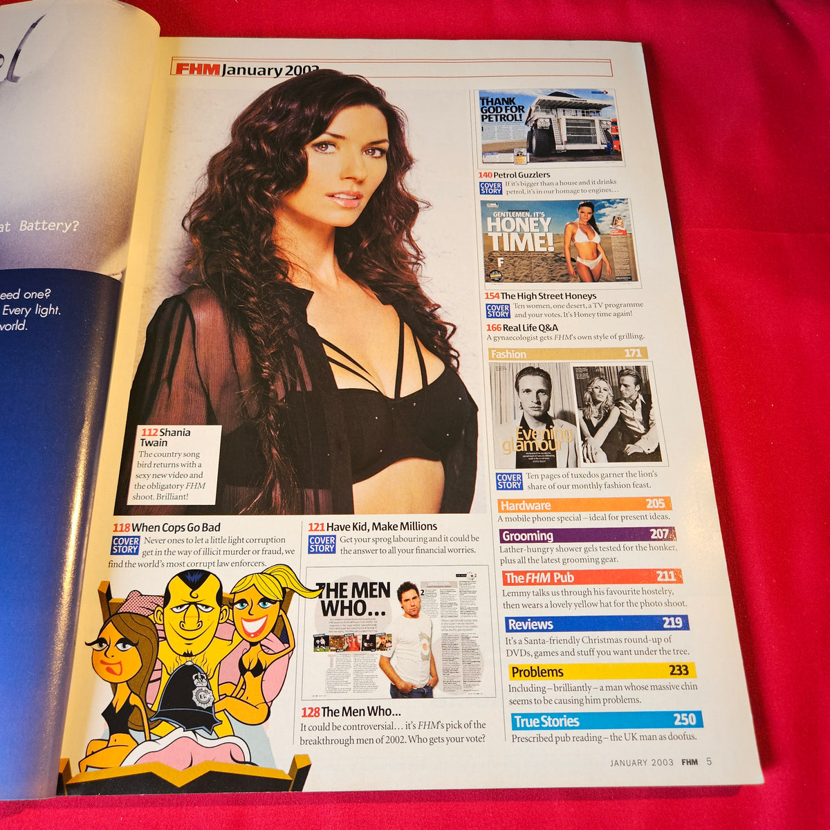 FHM Magazine January 2003 Halle Berry Shania Twain Pierce Brosnan James Bond SKU 1517