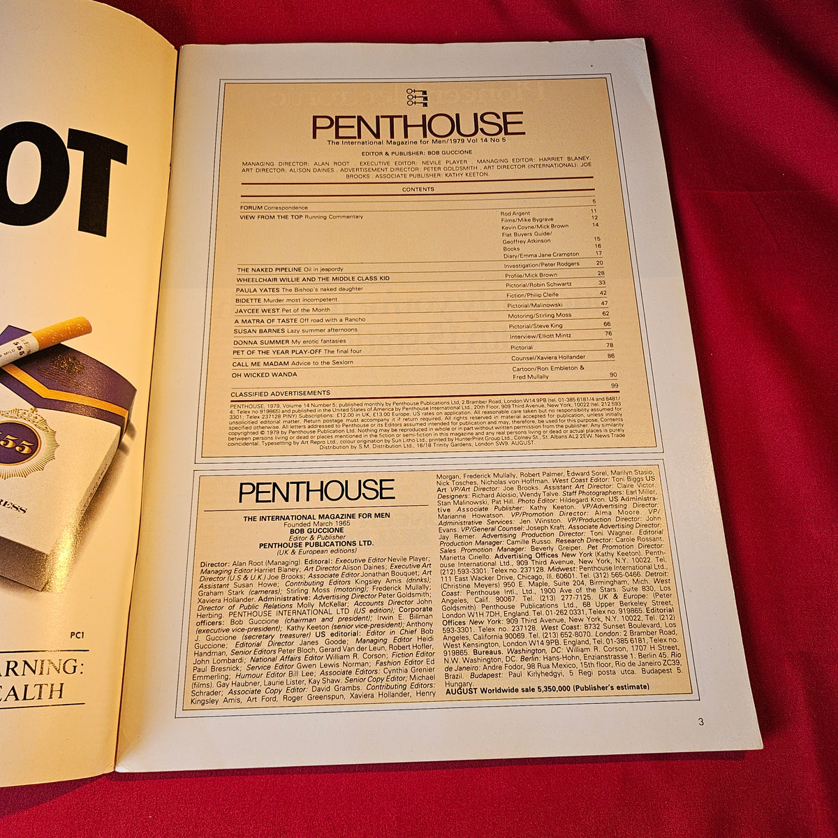 Penthouse Magazine August 1979 Vol 14 No 5 Paula Yates Donna Summer SKU 1518