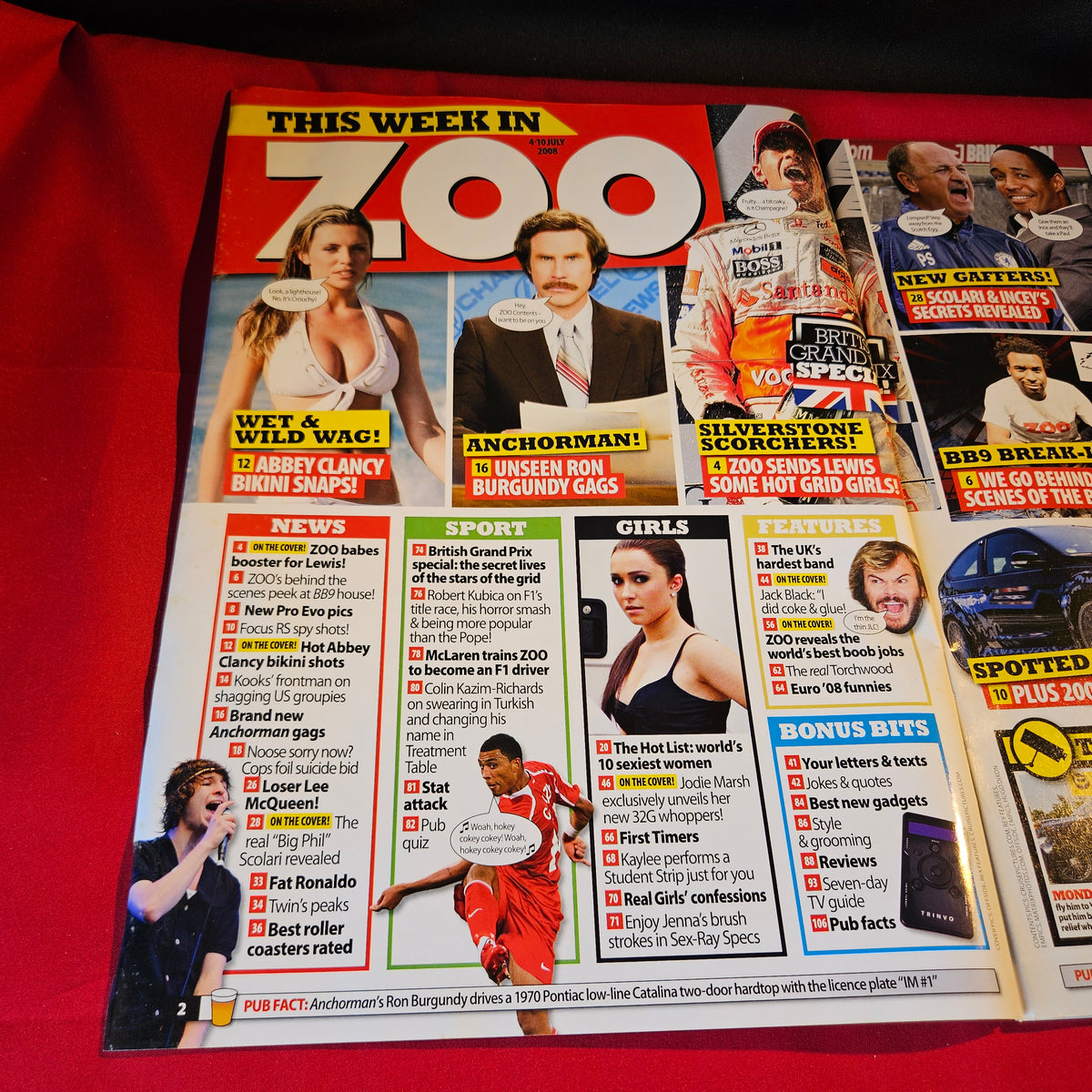 Zoo Magazine 4-10 July 2008 Issue 227 Jodie Marsh Abbey Clancy Lewis Hamilton SKU 1519