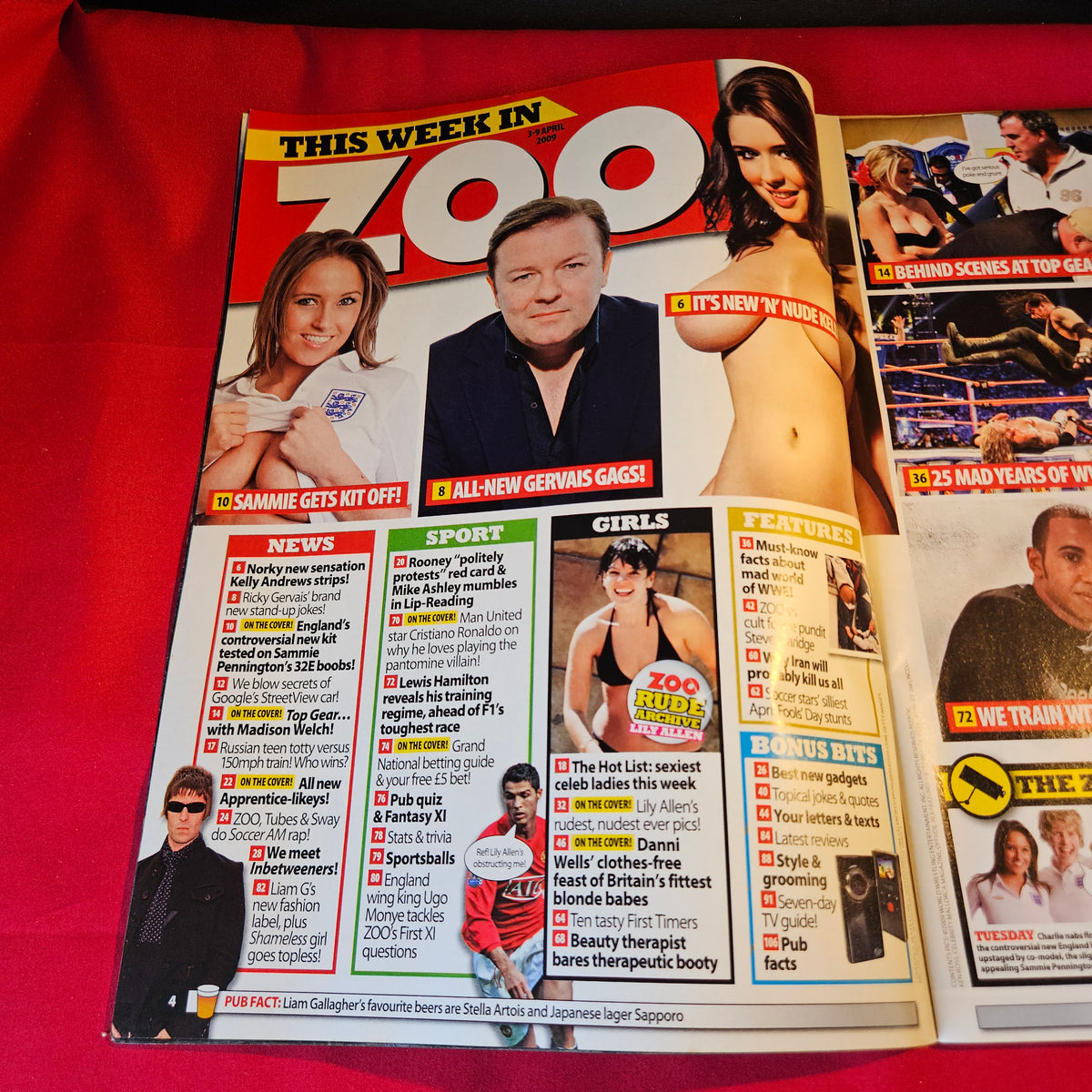 Zoo Magazine 3-9 April 2009 Issue 265 Danni Wells Lily Allen Lewis Hamilton SKU 1519
