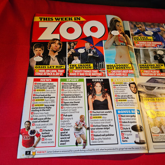 Zoo Magazine 3-9 October 2008 Issue 240 Jennifer Metcalfe Alice Goodwin SKU 1519