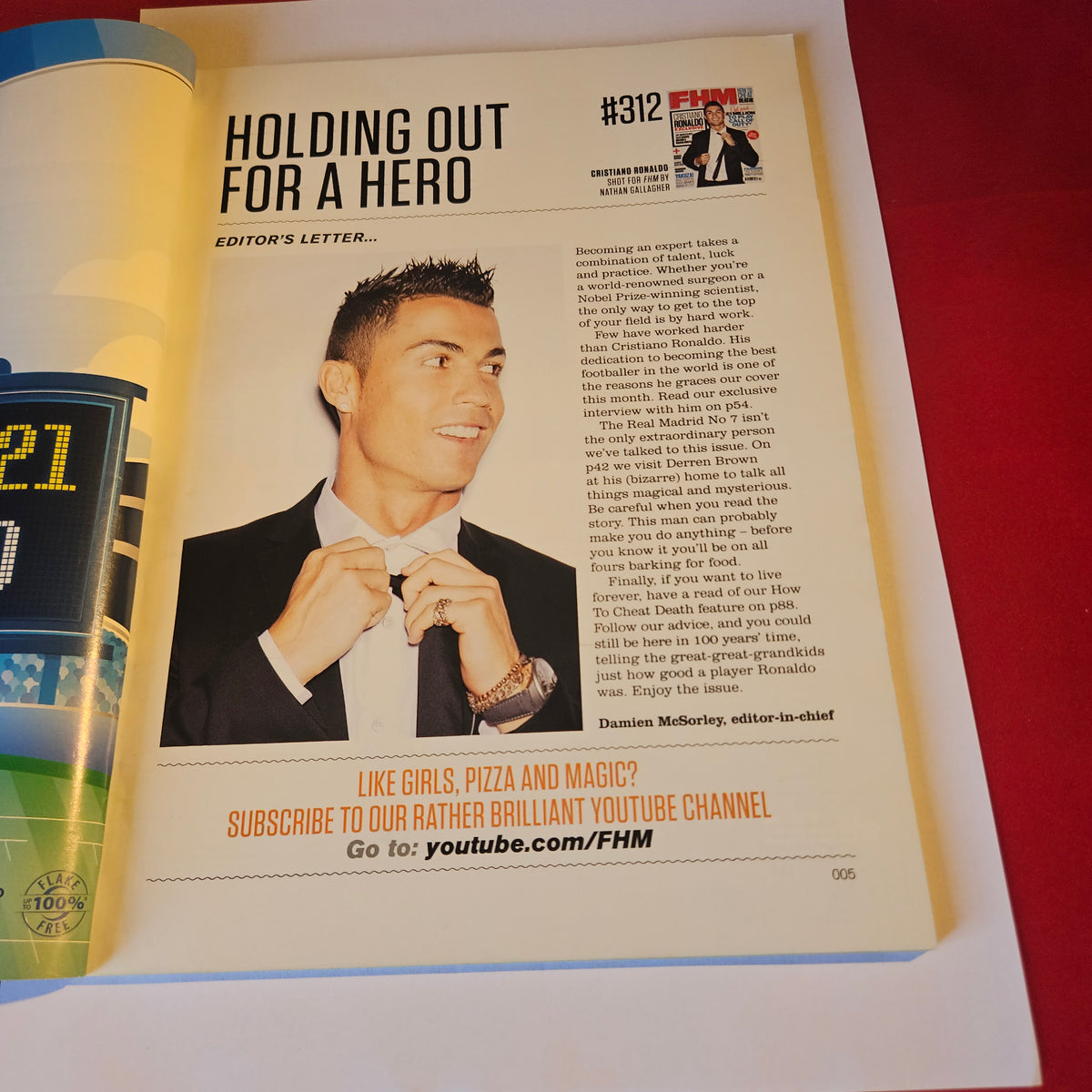 FHM Magazine December 2015 Cristiano Ronaldo Carly Baker Derren Brown Issue 312 SKU 1520