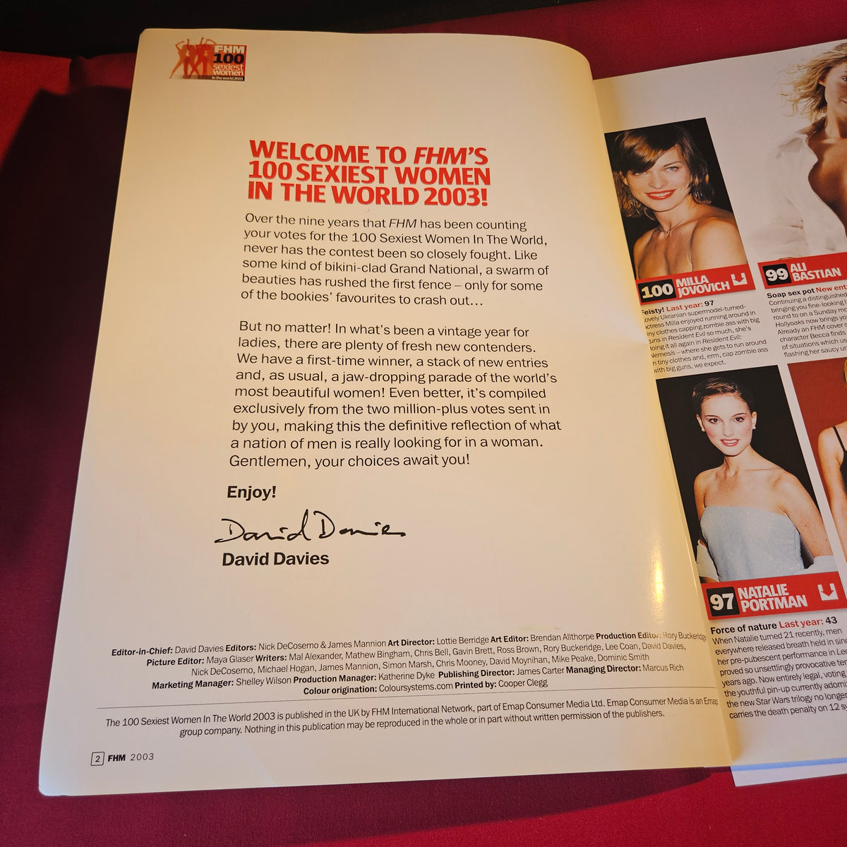 FHM Magazine 100 Sexiest Women In The World 2003 Britney Spears Holly Valance SKU 1520