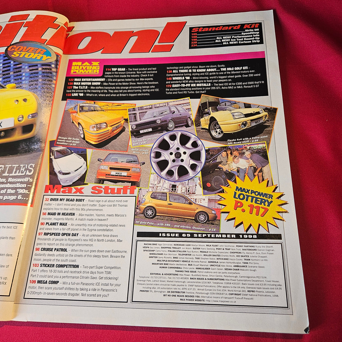 Max Power Magazine September 1998 Issue 65 Golf GTI Civic Nova Saxo Tuning SKU 1520