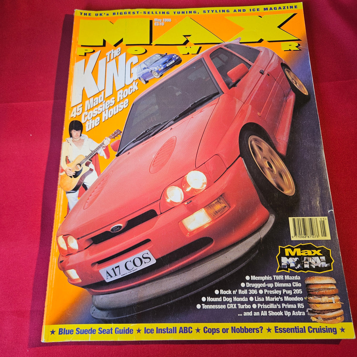 Max Power Magazine May 1998 Ford Escort Cosworth Peugeot 306 Honda CRX SKU 1520
