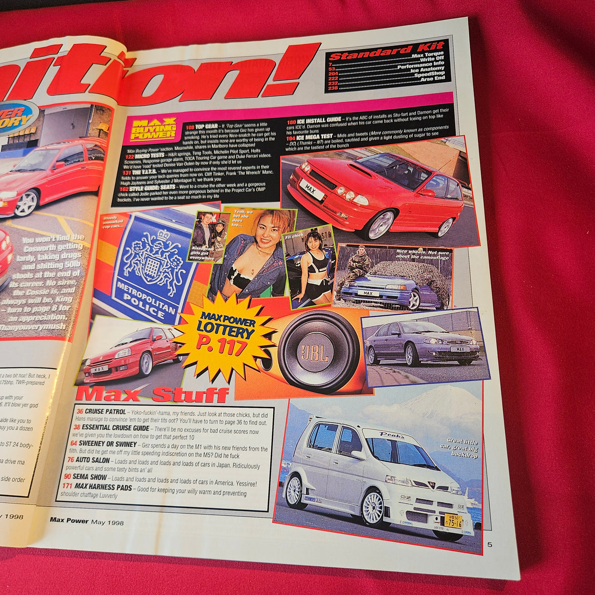 Max Power Magazine May 1998 Ford Escort Cosworth Peugeot 306 Honda CRX SKU 1520