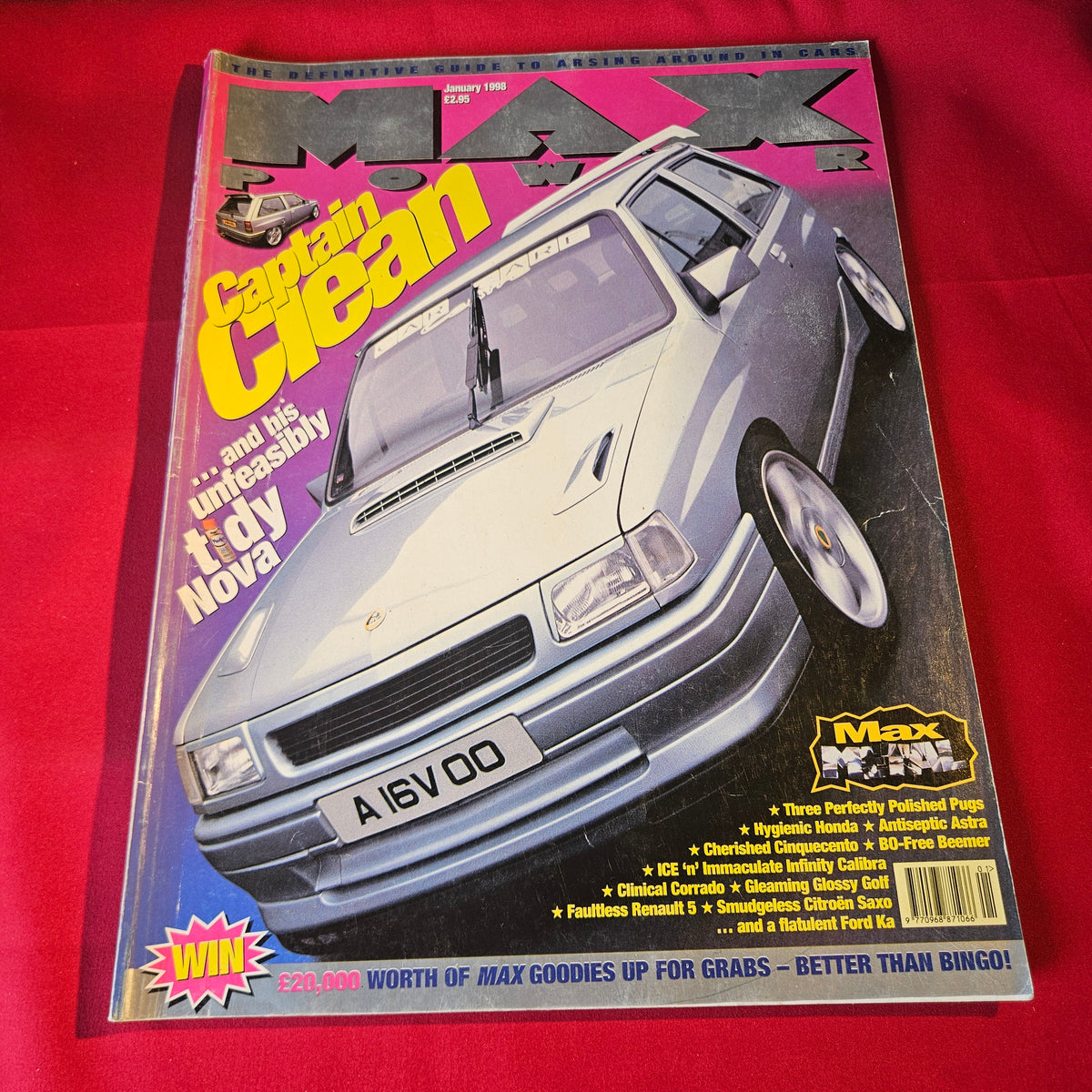Max Power Magazine January 1998 Vauxhall Nova Peugeot 306 VW Golf BMW SKU 1520