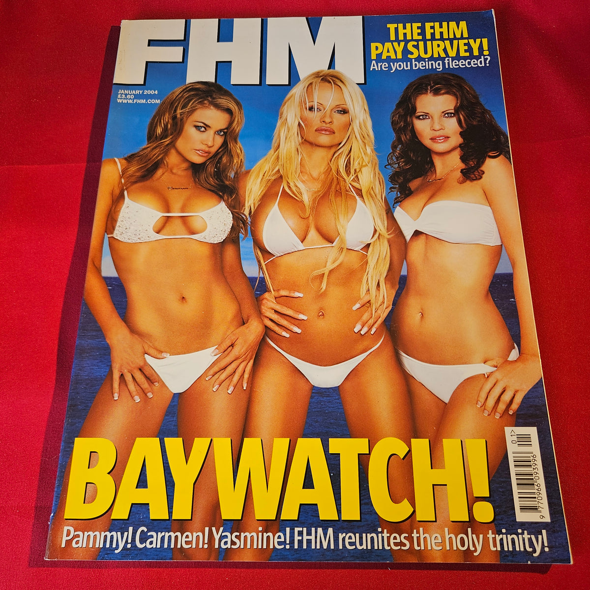 FHM Magazine January 2004 Pamela Anderson Carmen Electra Yasmine Bleeth SKU 1522